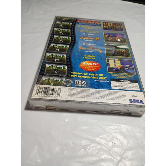 Sega Saturn Fighters Megamix W/ Front & Back Artwork & Warranty Card Empty Case - Picture 5 of 9